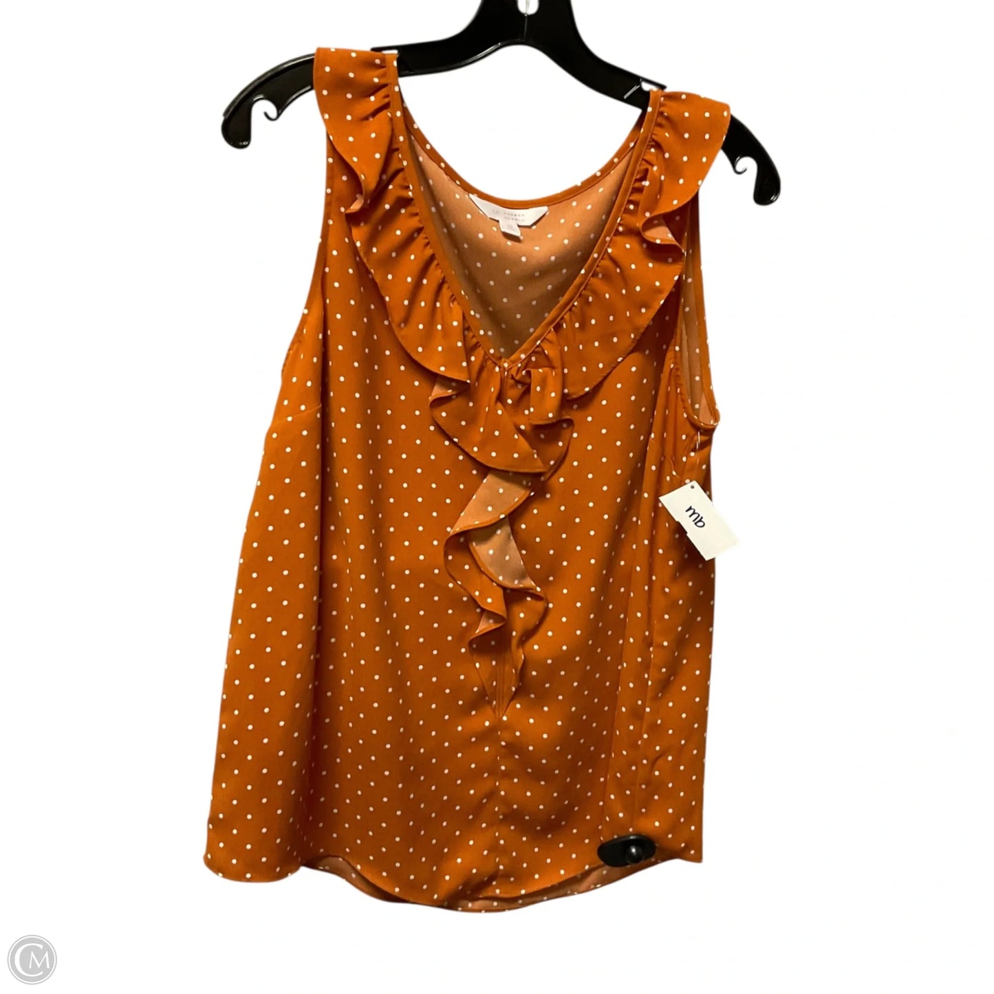 Top Sleeveless By Lc Lauren Conrad In Orange, Size: M