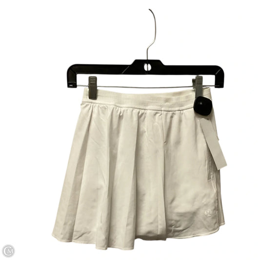 Athletic Skort By Lululemon In White, Size: 10