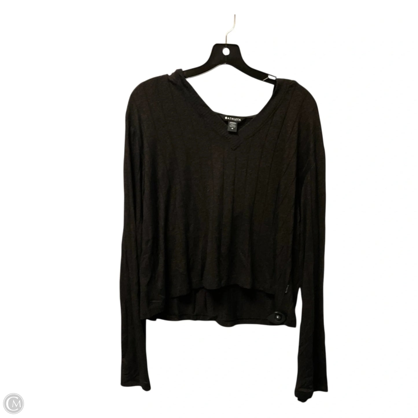Sweatshirt Hoodie By Athleta In Black, Size: M