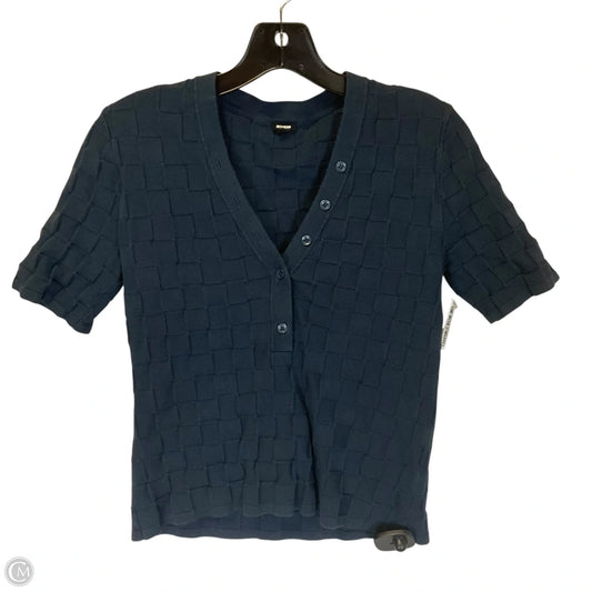Top Short Sleeve By Clothes Mentor In Navy, Size: S