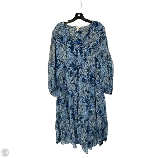 Dress Casual Midi By Joie In Blue, Size: L