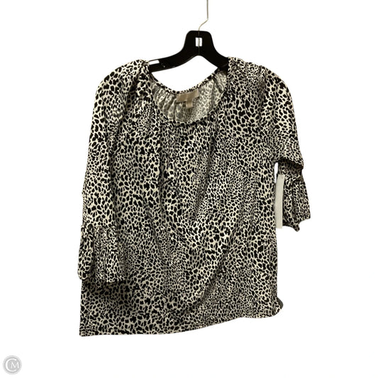 Top 3/4 Sleeve By Michael By Michael Kors In Animal Print, Size: S