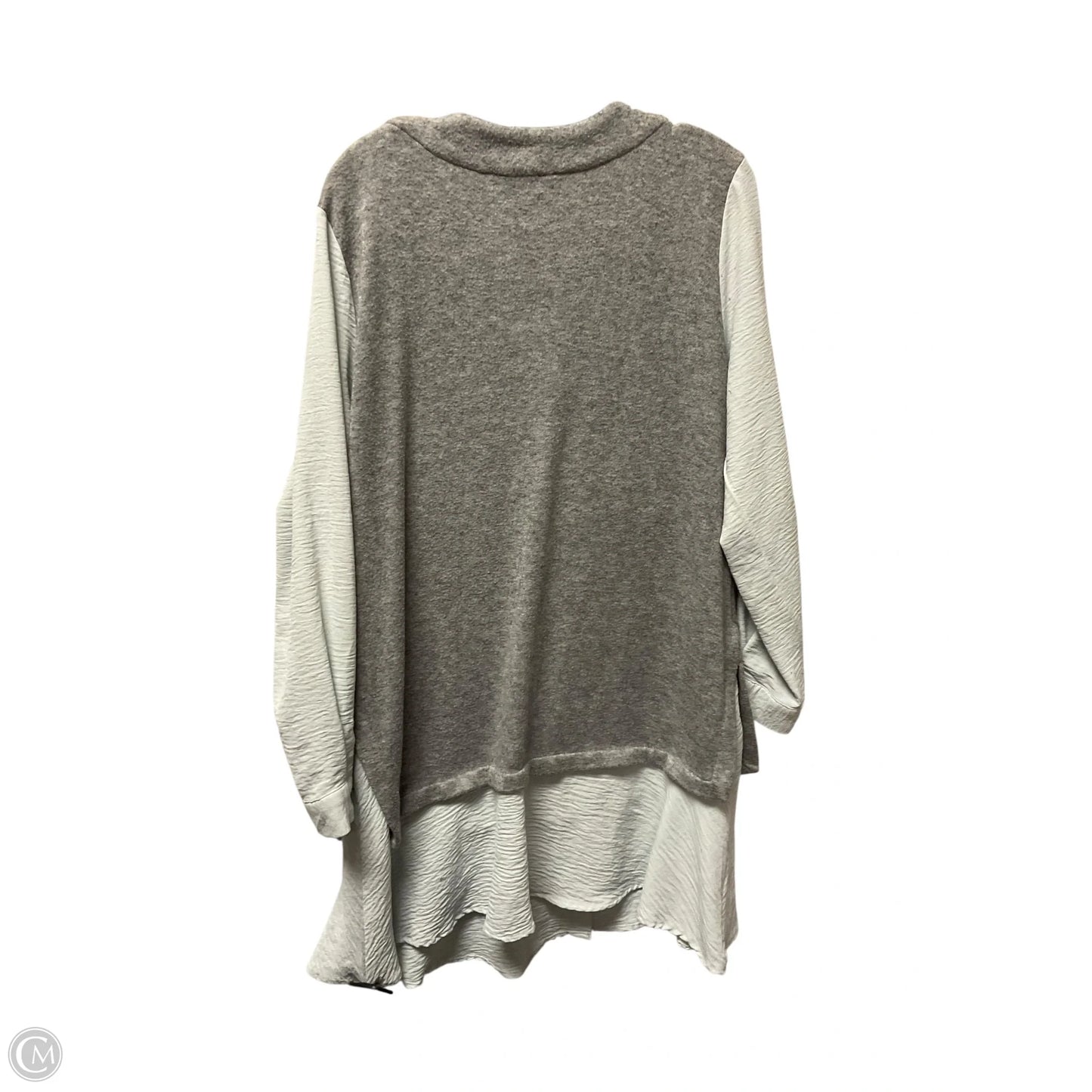 Top Long Sleeve By Dkny In Grey, Size: L