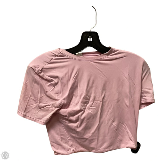 Athletic Top Short Sleeve By Lululemon In Pink, Size: M