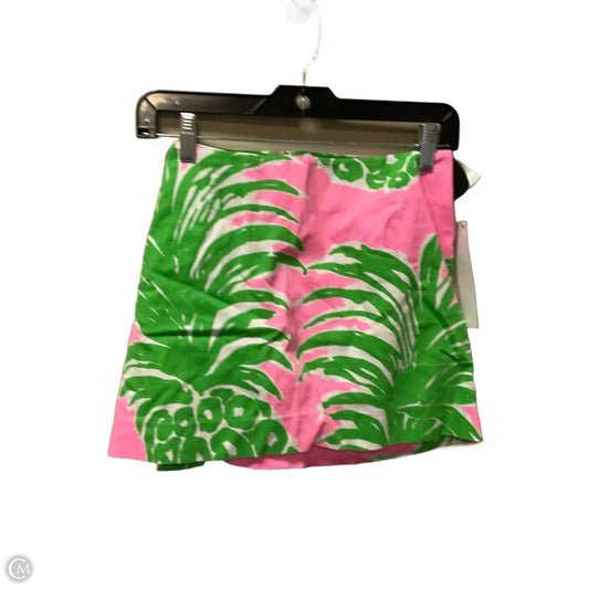 Skirt Designer By Lilly Pulitzer In Green & Pink, Size: 4