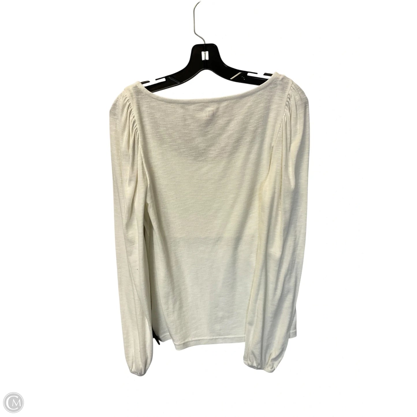 Top Long Sleeve Basic By Gap In White, Size: L
