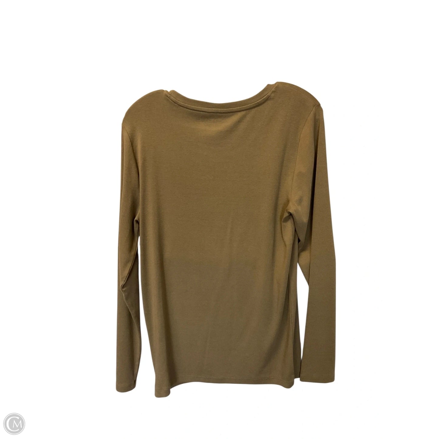 Top Long Sleeve Basic By Gap In Tan, Size: L