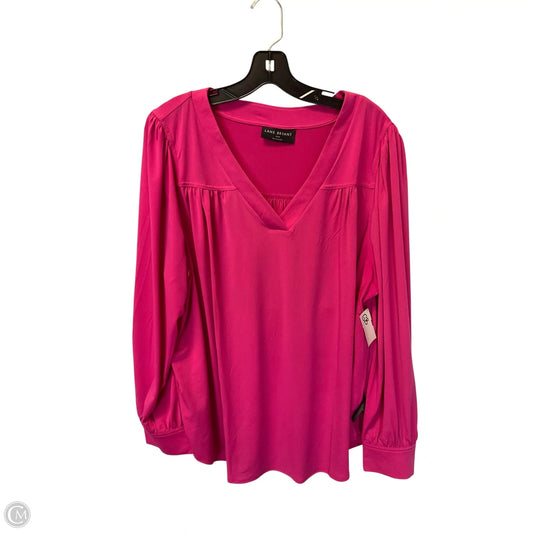 Top Long Sleeve By Lane Bryant In Pink, Size: 1x