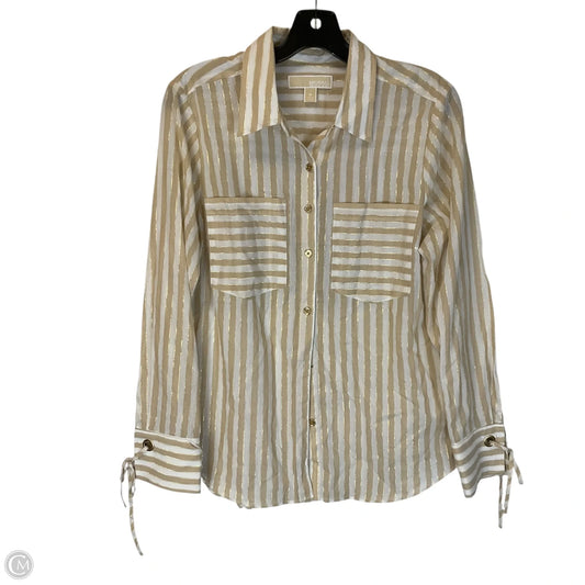 Top Long Sleeve By Michael By Michael Kors In Gold, Size: M