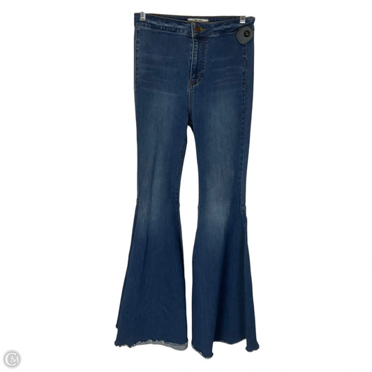 Jeans Flared By Free People In Blue Denim, Size: 4