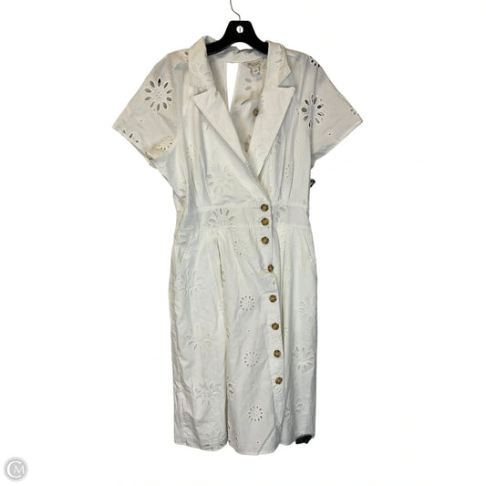 Dress Casual Maxi By Cato In White, Size: L