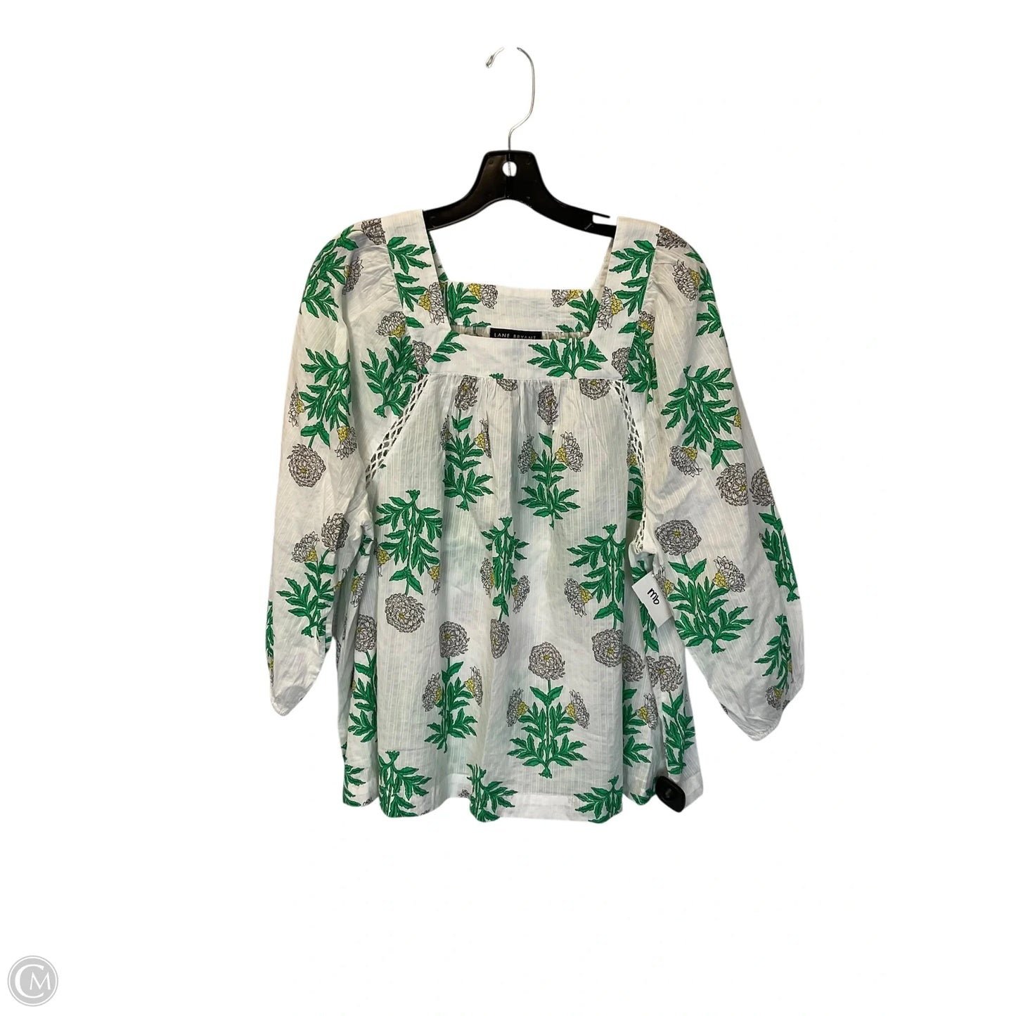 Top Long Sleeve By Lane Bryant In White, Size: Xxl