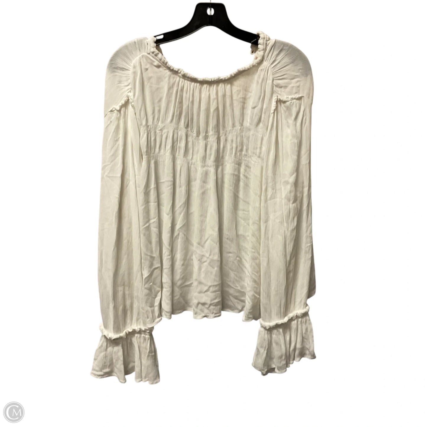 Top Long Sleeve By Free People In White, Size: M