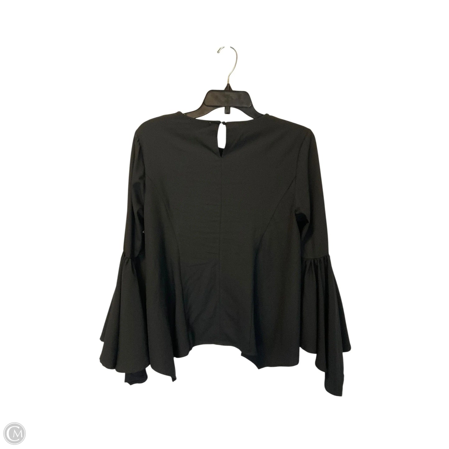 Top Long Sleeve By Carmen By Carmen Marc Valvo In Black, Size: S