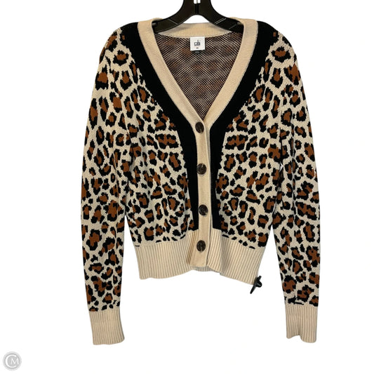 Cardigan By Cabi In Animal Print, Size: Xs