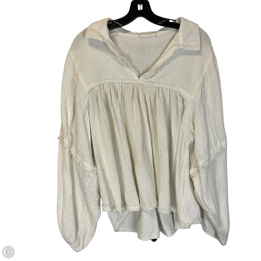Top Long Sleeve By Ces Femme In White, Size: M
