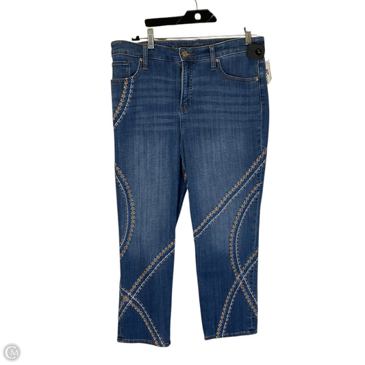 Jeans Cropped By Chicos In Blue Denim, Size: 8