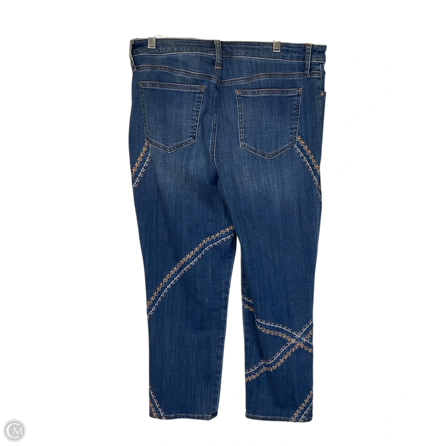 Jeans Cropped By Chicos In Blue Denim, Size: 8