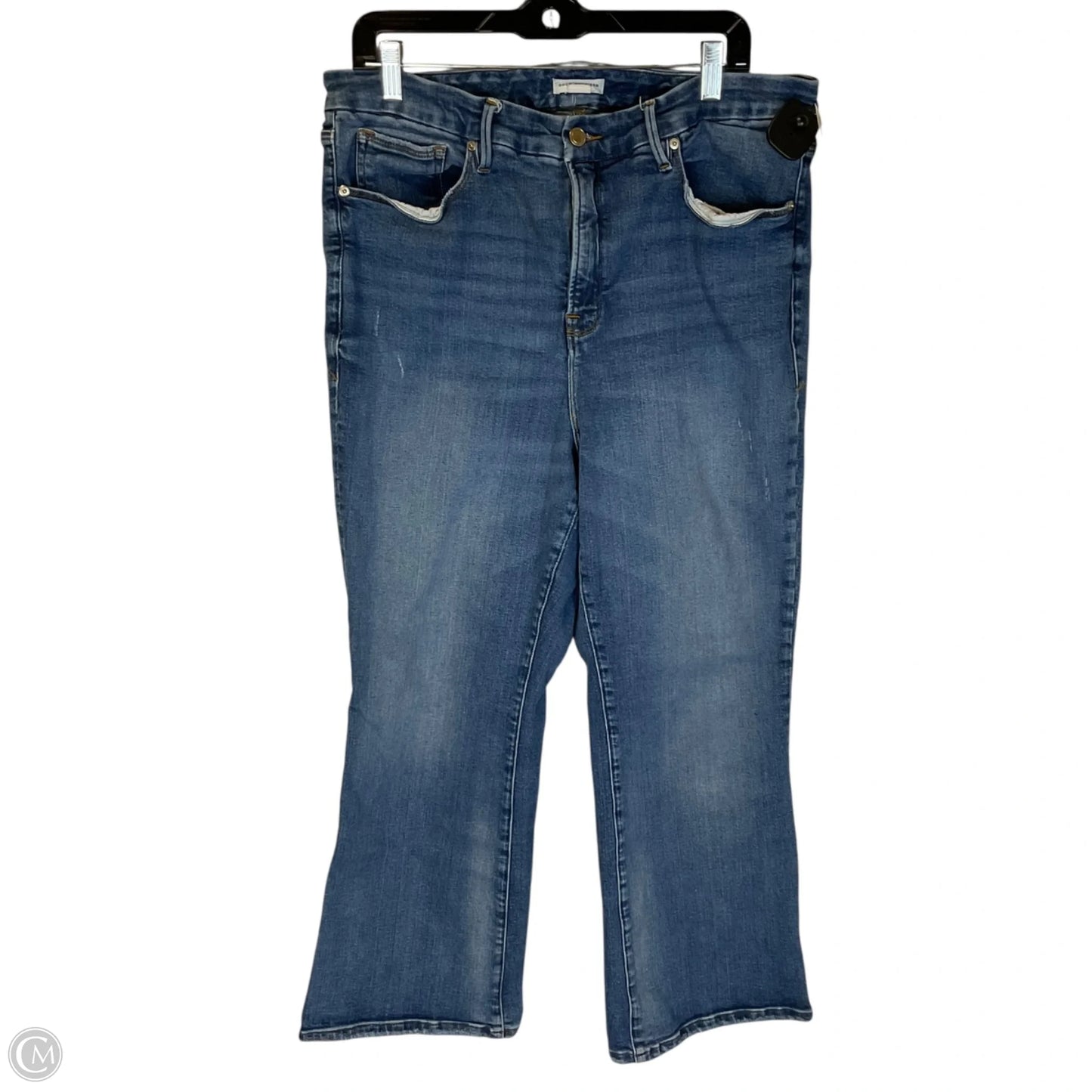 Jeans Boot Cut By Good American In Blue Denim, Size: 18