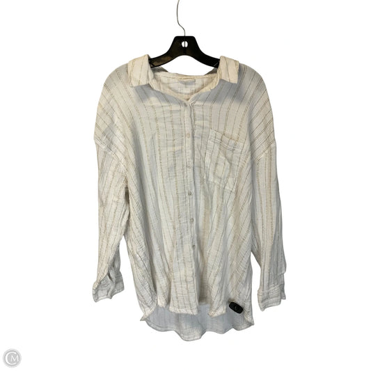 Top Long Sleeve By Aerie In White, Size: M