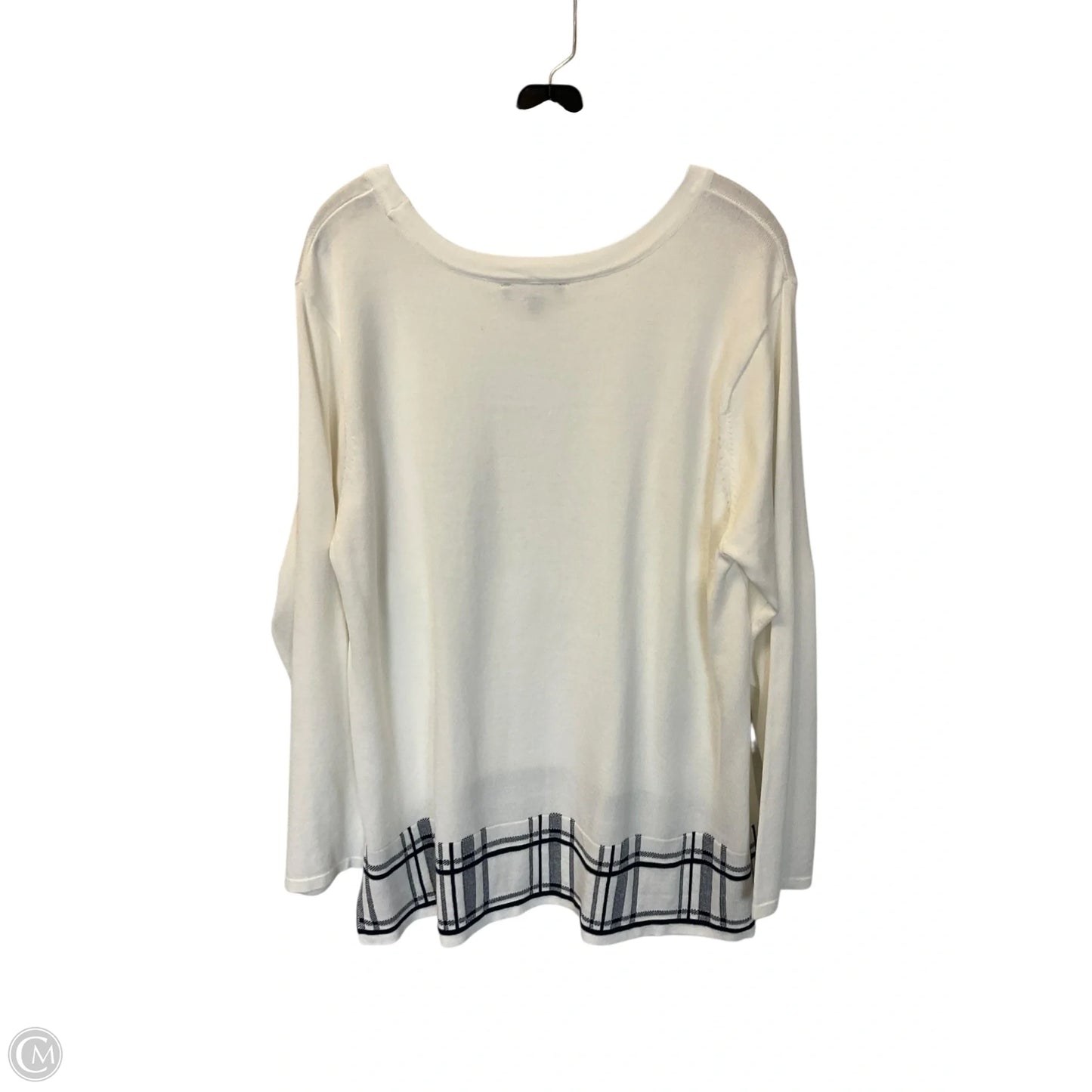 Top Long Sleeve By N Touch In White, Size: Xl