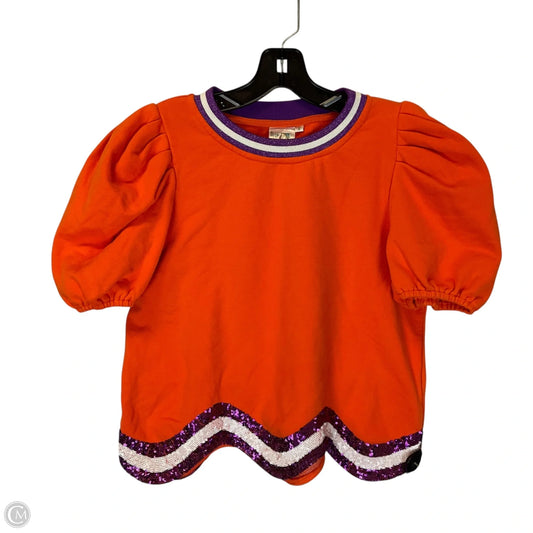 Top Short Sleeve By Cmb In Orange, Size: S