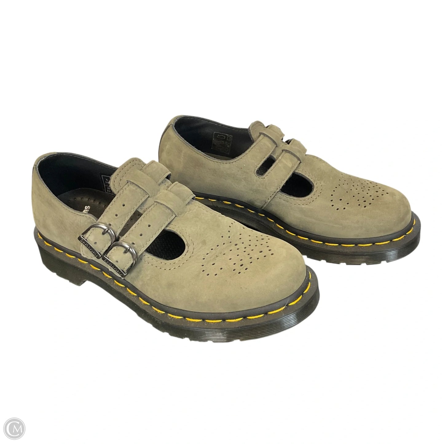 Shoes Flats By Dr Martens In Green, Size: 7
