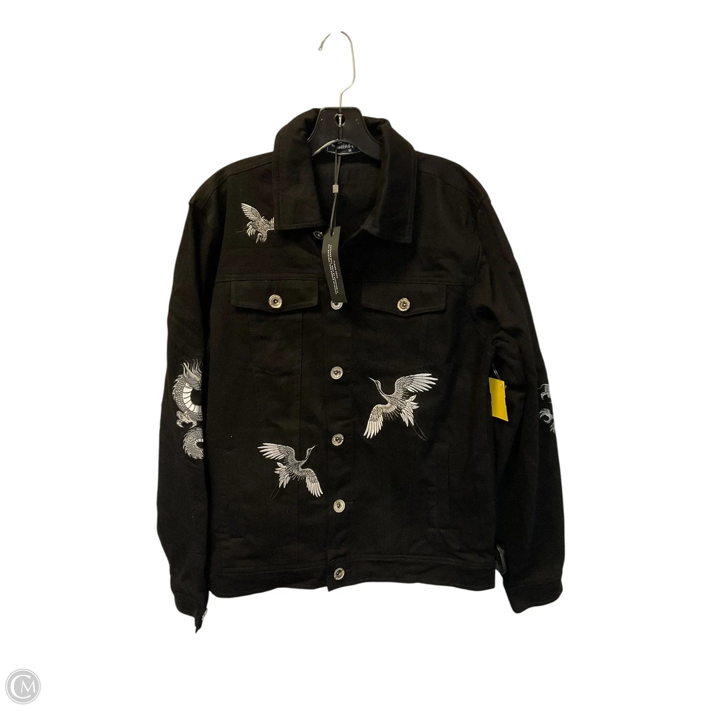 Jacket Denim By Cma In Black Denim, Size: M