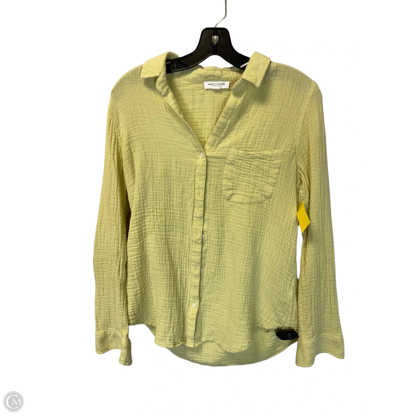 Top Long Sleeve By Beachlunchlounge In Yellow, Size: S