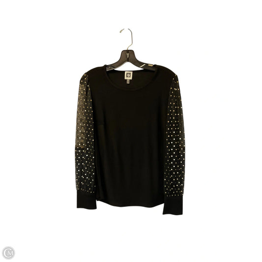Top Long Sleeve By Anne Klein In Black, Size: M