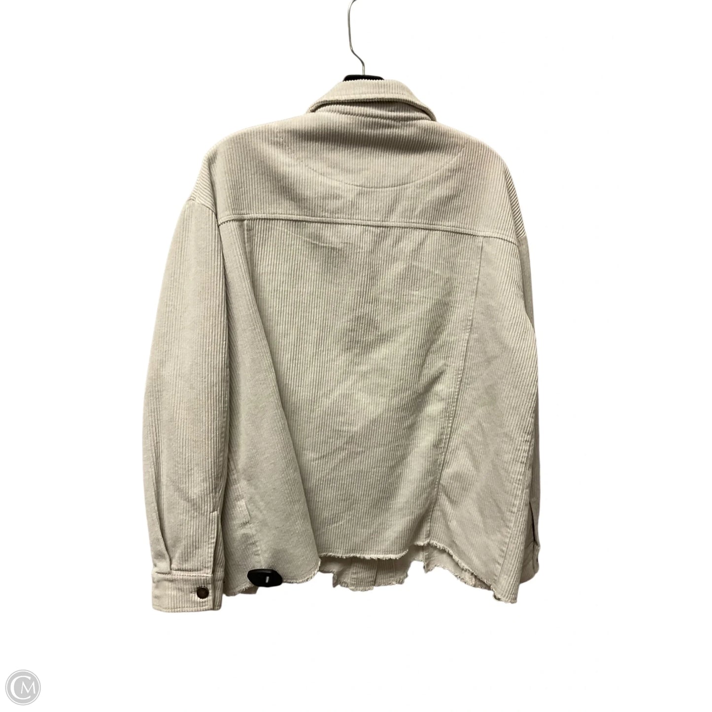 Jacket Shirt By Clothes Mentor In Beige, Size: M