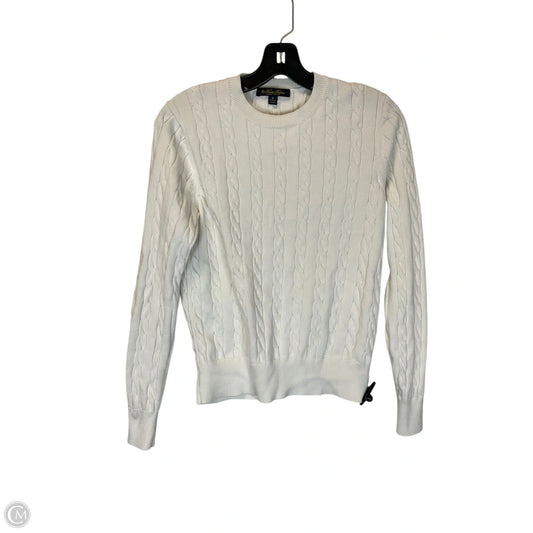 Sweater By Brooks Brothers In White, Size: M