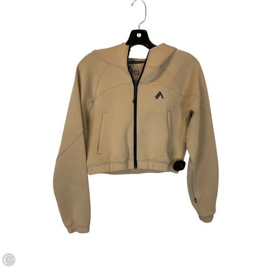 Athletic Sweatshirt Hoodie By Alphalete In Tan, Size: M