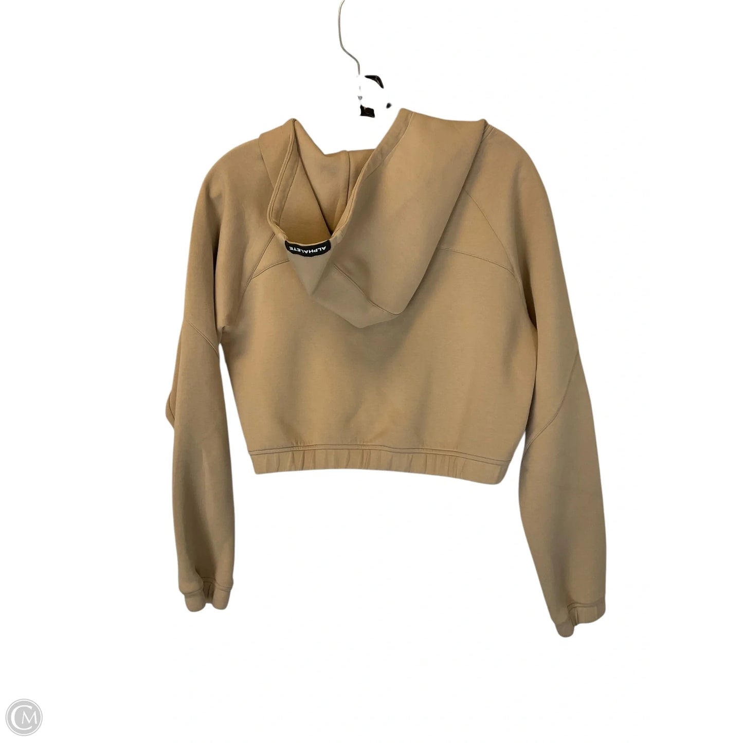 Athletic Sweatshirt Hoodie By Alphalete In Tan, Size: M