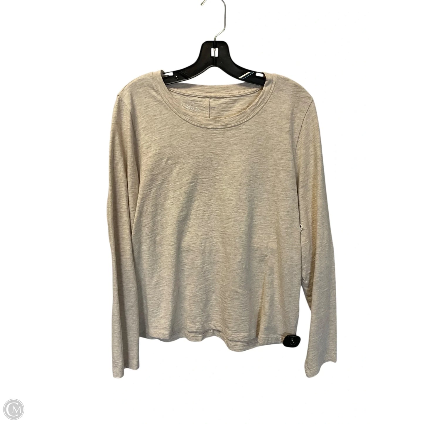 Top Long Sleeve Basic By J. Crew In Tan, Size: Xl