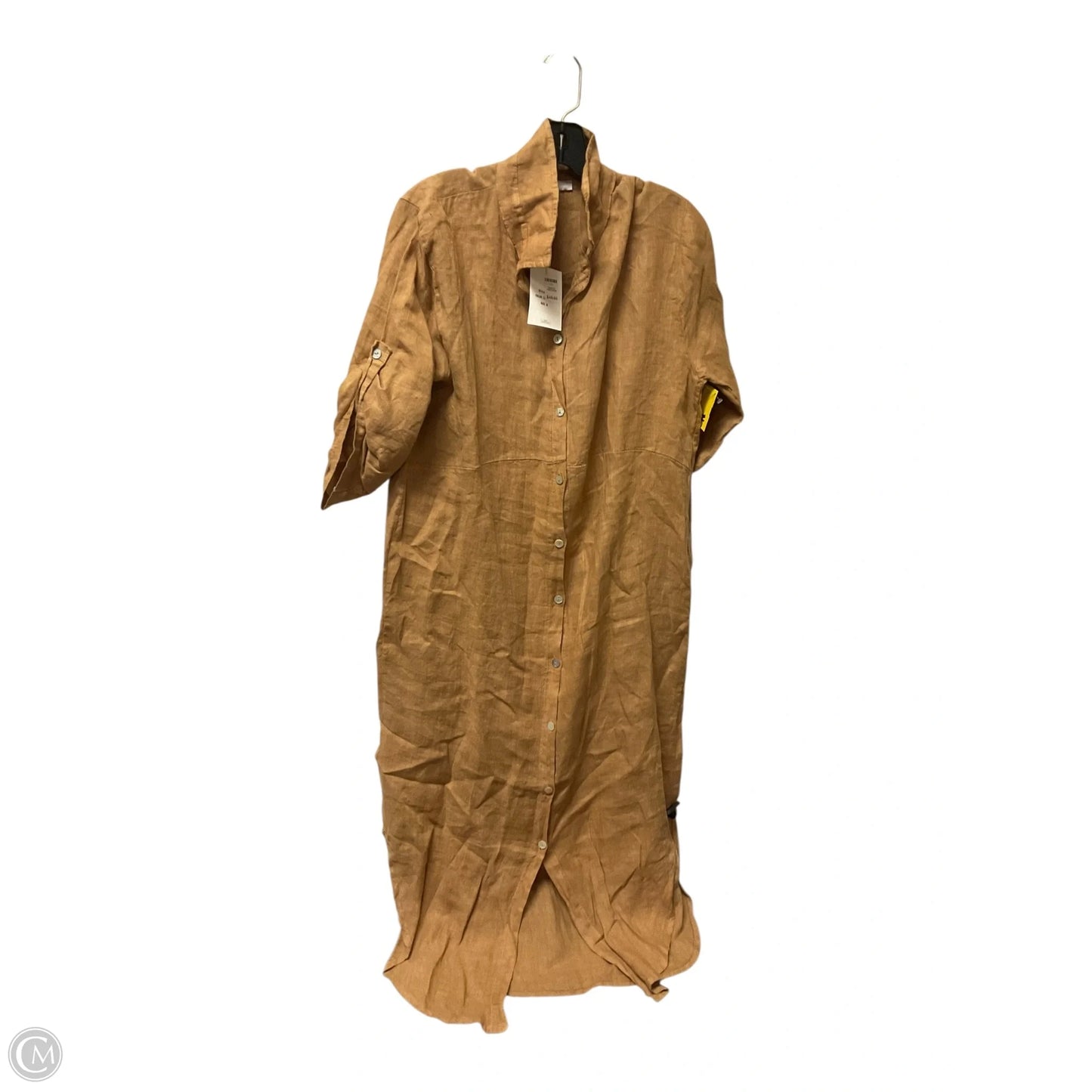 Dress Casual Midi By Cmb In Tan, Size: M