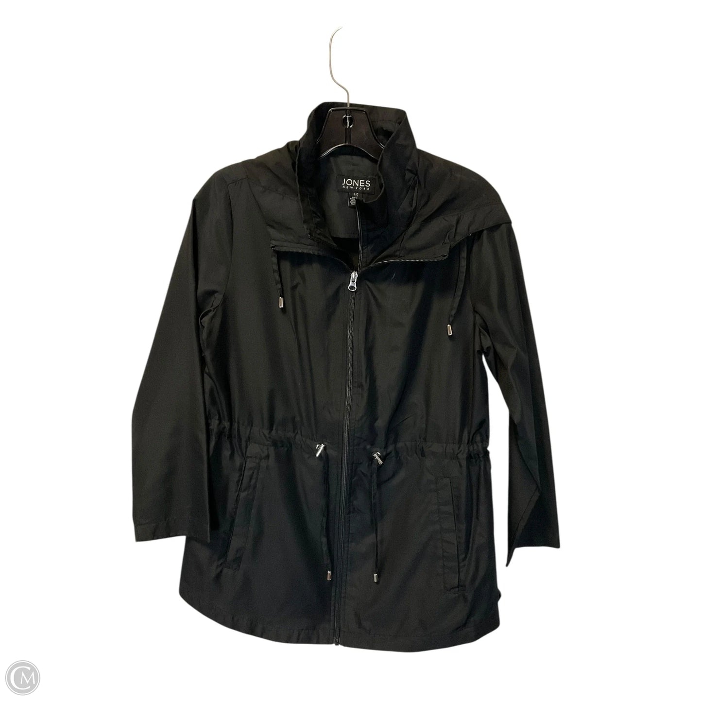Jacket Windbreaker By Jones New York In Black, Size: S