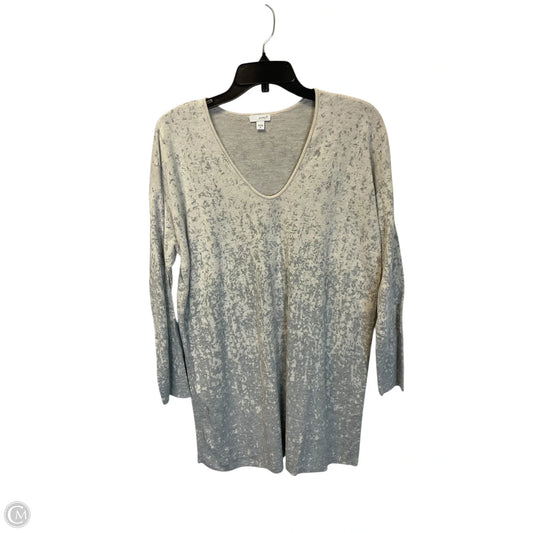 Top Long Sleeve By Pure Jill In Cream & Grey, Size: M
