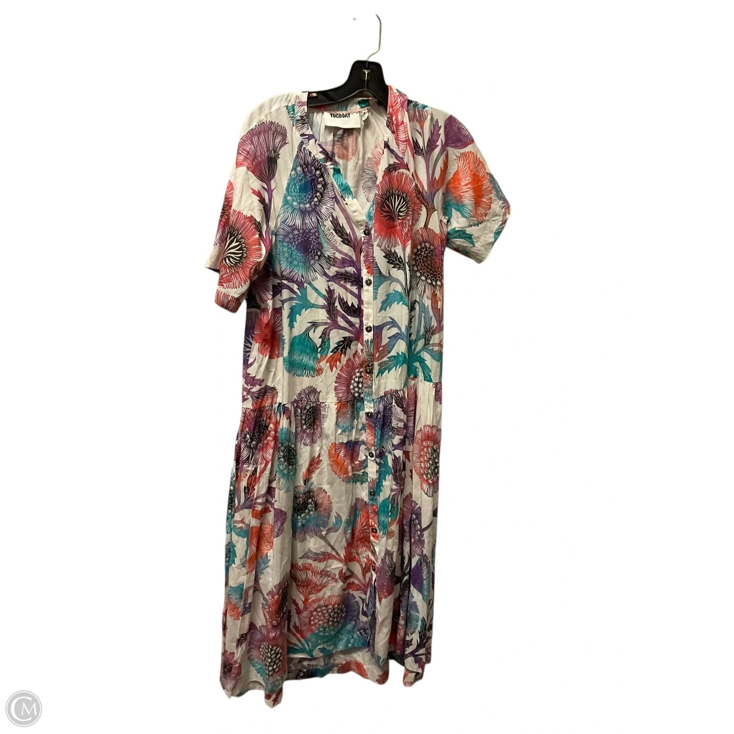 Dress Casual Maxi By Anthropologie In Purple & White, Size: S