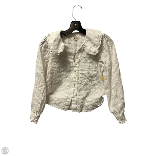 Top Long Sleeve By Pilcro In White, Size: Xs