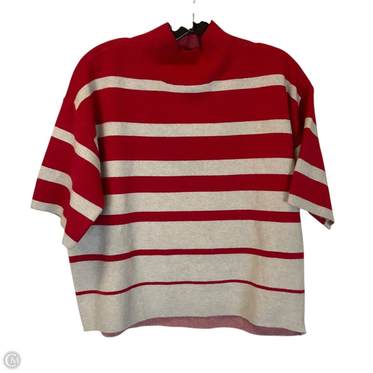 Top Short Sleeve By Maeve In Red & Silver, Size: Xs