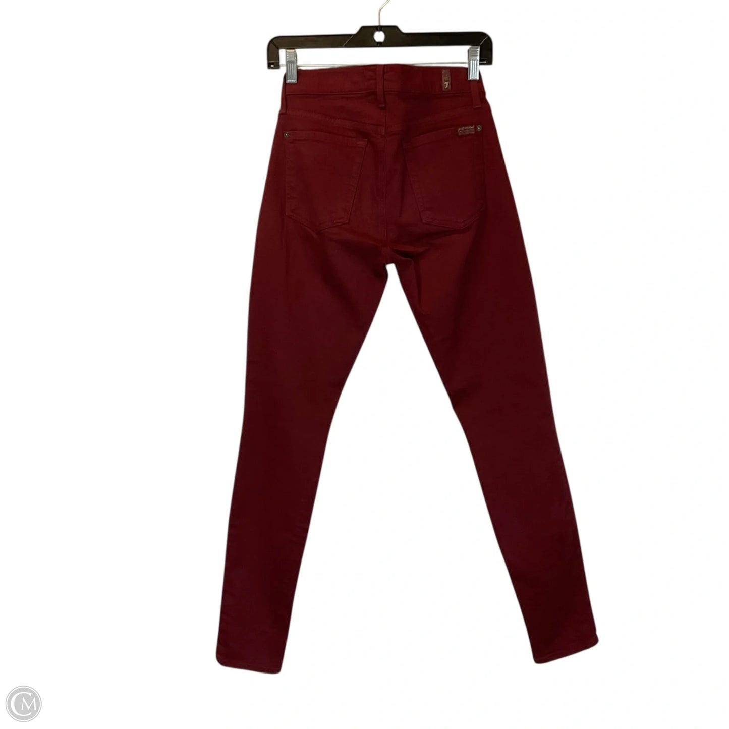 Jeans Skinny By 7 For All Mankind In Red Denim, Size: 6