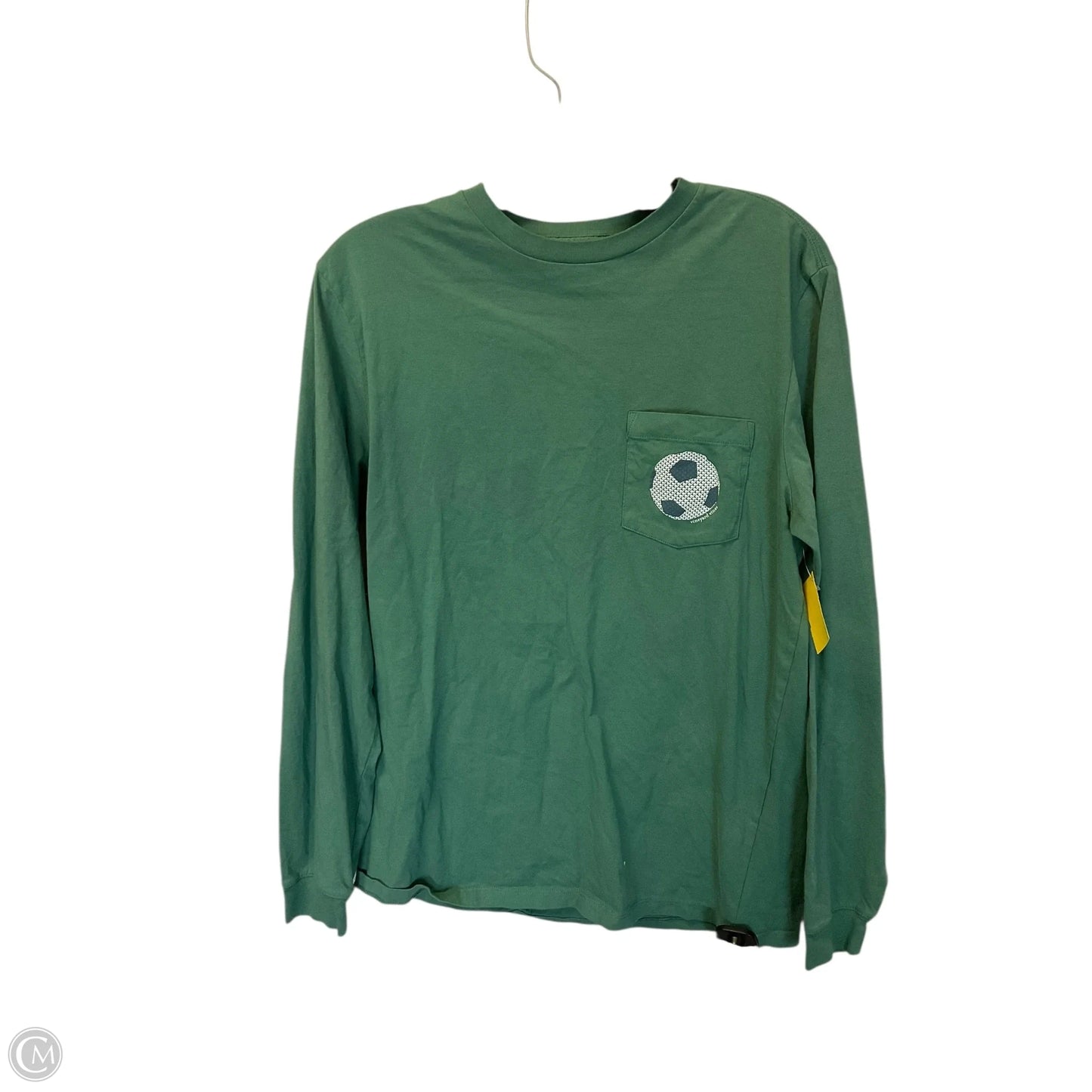 Top Long Sleeve Basic By Vineyard Vines In Green, Size: S