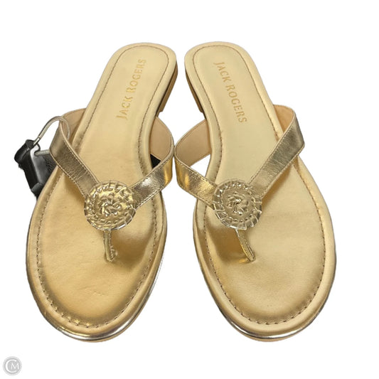 Sandals Flats By Jack Rogers In Gold, Size: 9