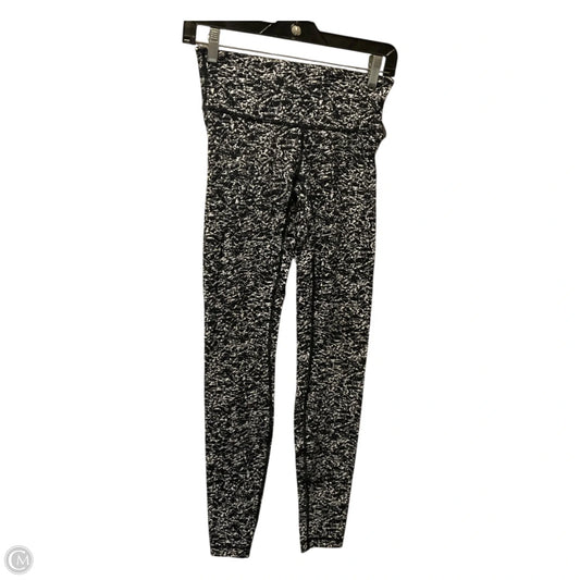 Athletic Leggings By Lululemon In Black & White, Size: 4