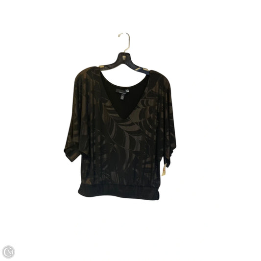 Top Short Sleeve By White House Black Market In Black, Size: S