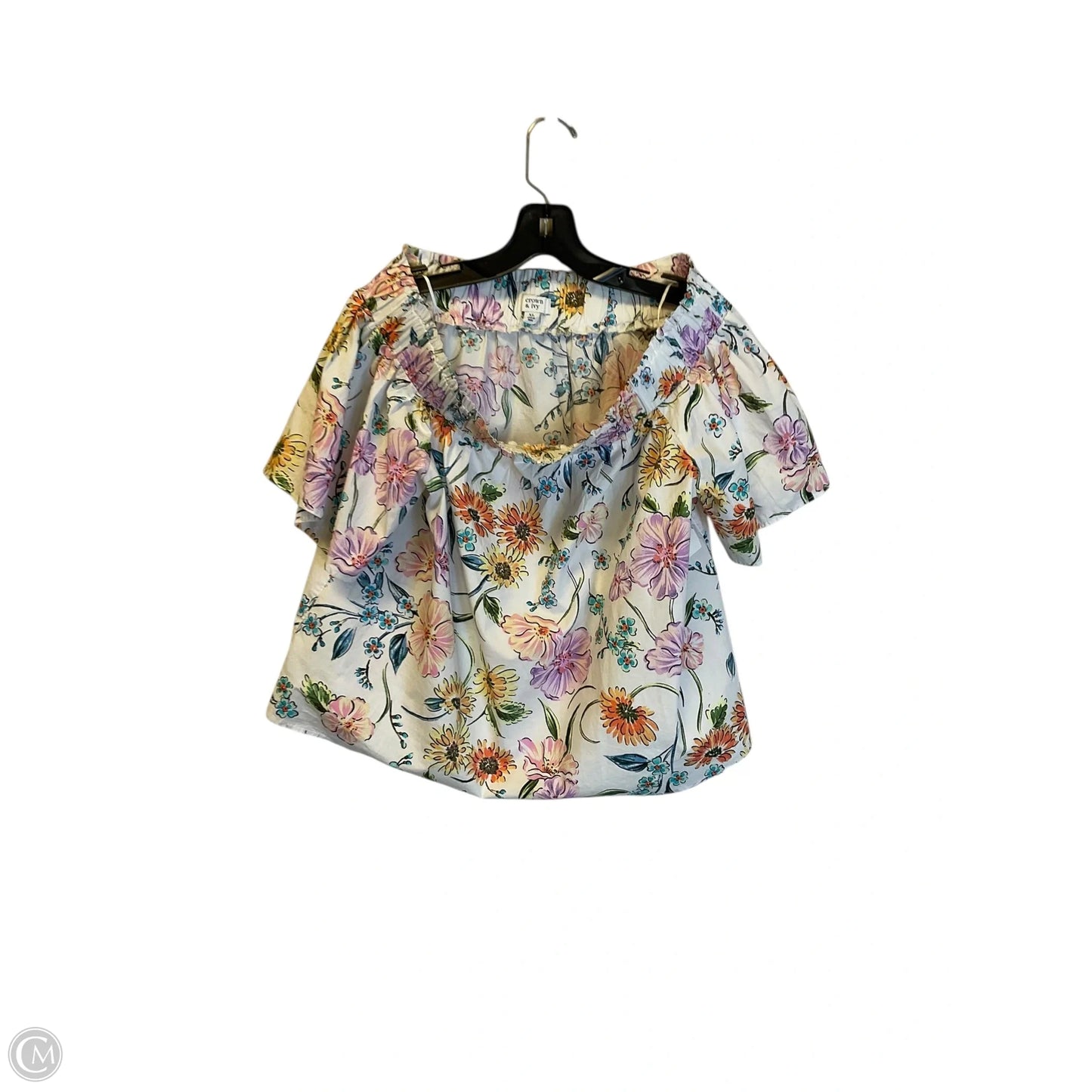 Top Short Sleeve By Crown And Ivy In White, Size: Xl
