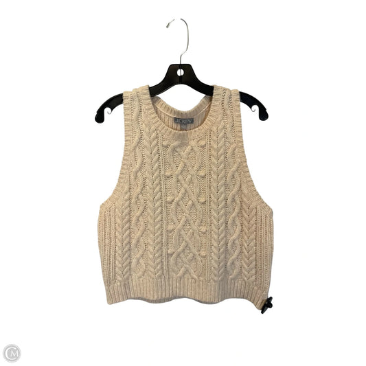 Vest Sweater By J. Crew In Cream, Size: L