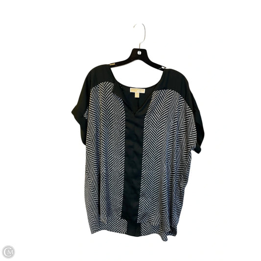 Top Short Sleeve By Michael By Michael Kors In Black, Size: Xl