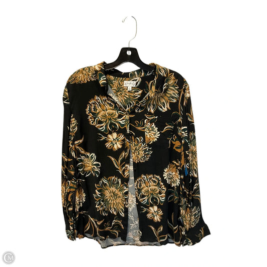 Top Long Sleeve By Wonderly In Black, Size: L